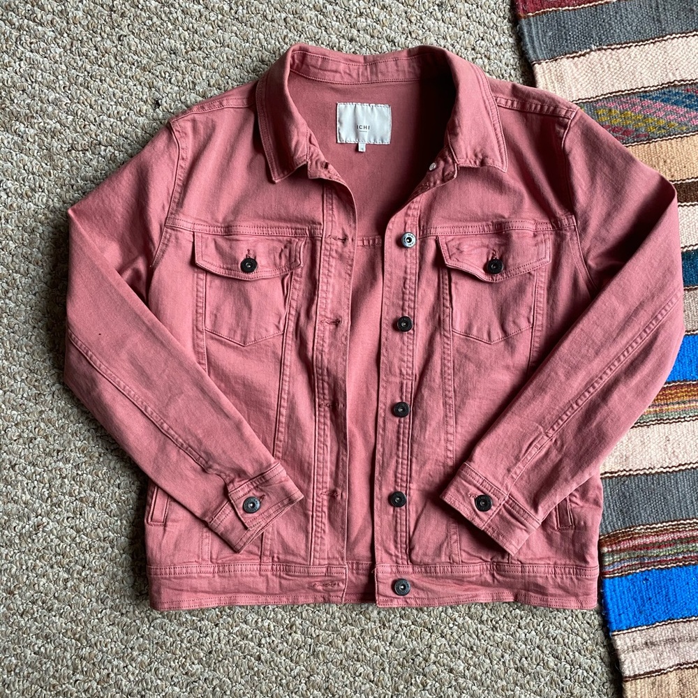 ICHI Korean Dusty Rose Utility Jacket